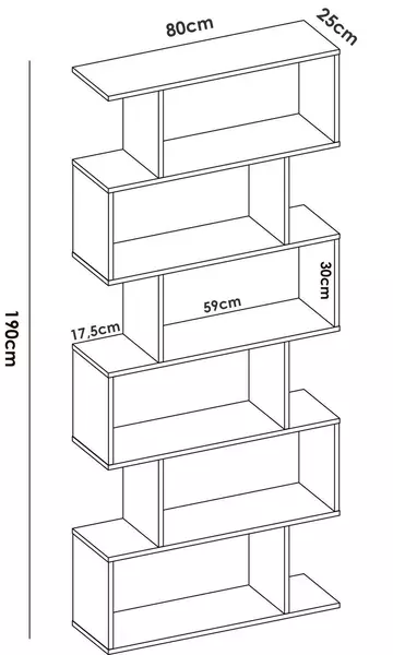 Design polc Press Alta tölgyfa nagy