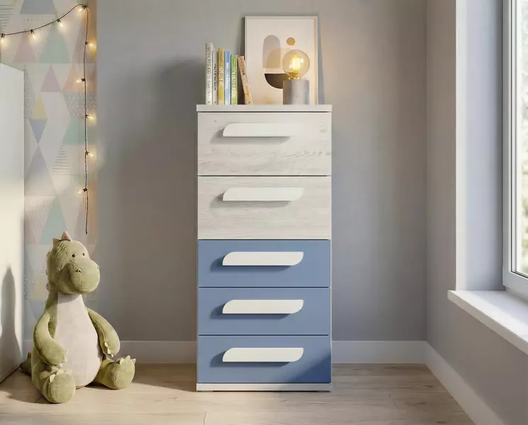 Mety Cascina Wave Blue gyermek íróasztal tárolóval