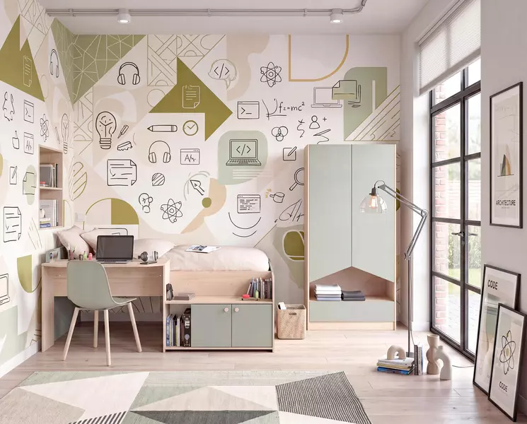 Jade-Shelter basic olíva színű gyerekszoba