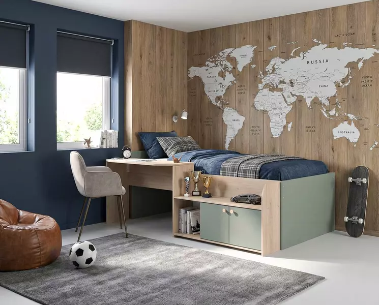 Jade-Shelter basic olíva színű gyerekszoba