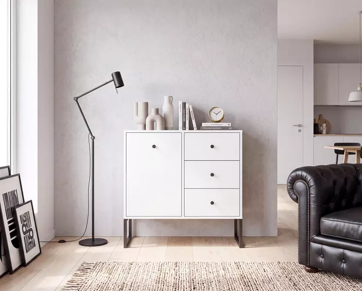 Fehér Bent LED nappali fal