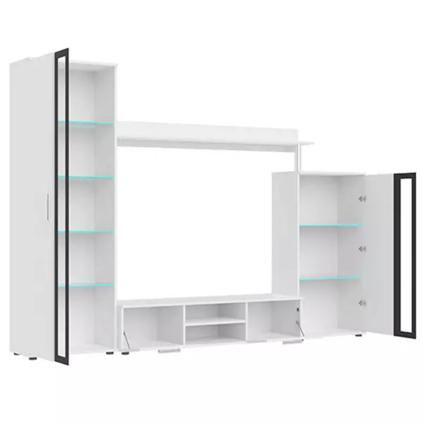 Fehér Bent LED nappali fal