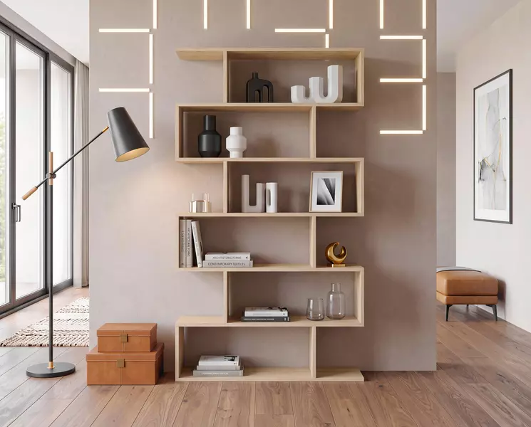 Design polc Press Alta tölgyfa nagy