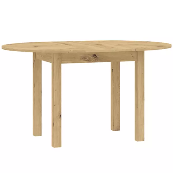 Sorenti tölgyfa artisan kinyitható étkezőasztal, kerek, 100 cm